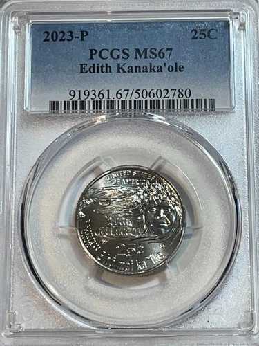 2023年 P エディス・カナカオレ 25セント PCGS MS67 アメリカン・ウィメンズ・クォーター