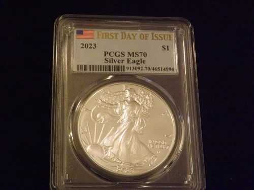 2023年 1ドルイーグル 発行初日 PCGS MS 70