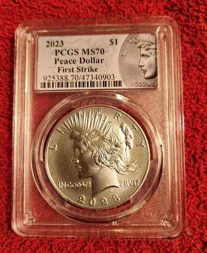 2023年ピースシルバードル PCGS MS 70 ファーストストライク