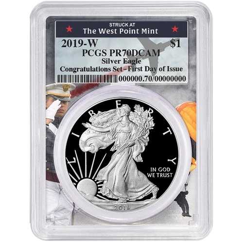2019-W $1 1オンス プルーフ アメリカンシルバーイーグル コングラチュレーションセット PCGS PR70DCAM