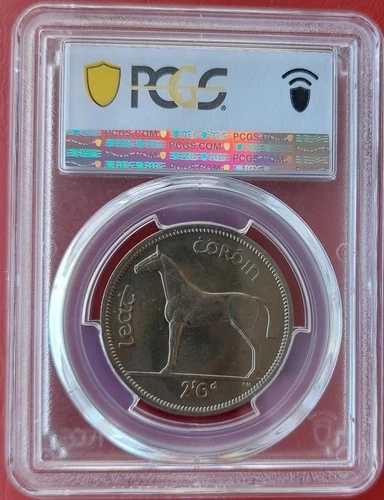 アイルランド 1/2クラウン 2-1/2シリング UNCコイン 1959年 KM#16a ホース PCGS MS65