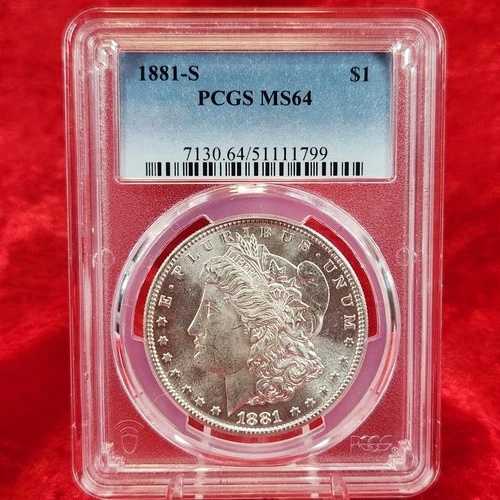 1881-S モルガン銀貨 PCGS MS64