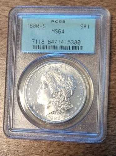 1880-S モルガン銀貨 PCGS MS64 オールドグリーンホルダー