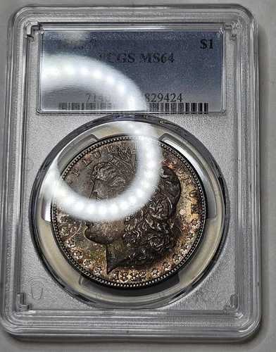 1882 S PCGS MS64 - ダークトーンシルバーモルガンドル1ドル米国コイン #54702A