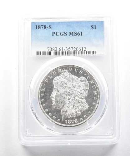 1878-S モーガン銀貨 MS61 PCGS PQ *2494