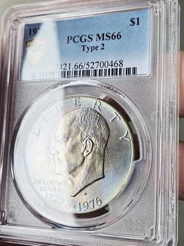 1976-D PCGS MS66 タイプ2 トーン アイゼンハワー ドル