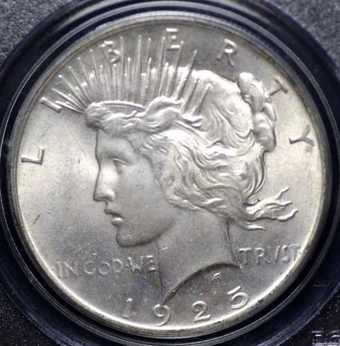 1925年ピースドル PCGS MS 64 強い打痕と