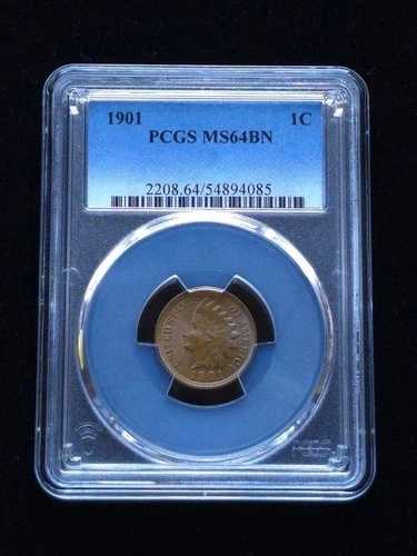 1901年インディアンヘッドセント PCGSグレード MS64BN #54894085