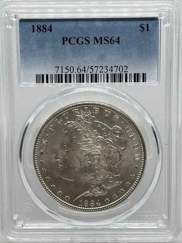 1884年 モルガン銀貨 1ドル PCGS MS64 フィラデルフィア造幣局