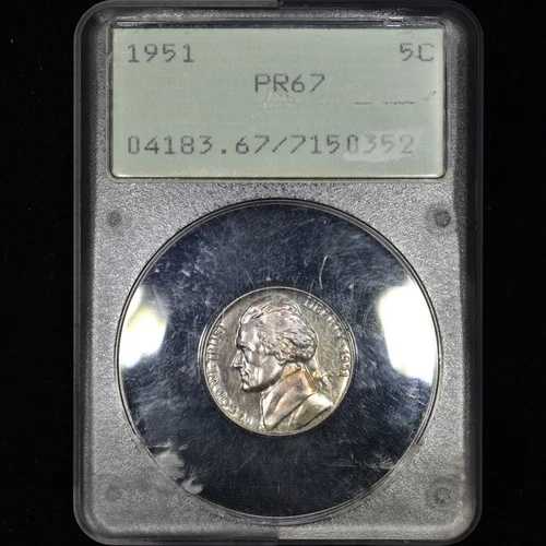 1951 年 プルーフ ジェファーソン ニッケル ? PCGS PR-67 ? 5C グリーン ラトラー ホルダー OGH ?信頼済み?