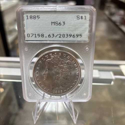 PCGS MS63 1885 P モーガン シルバードル - OGH オールドグリーンホルダー - ラトラー