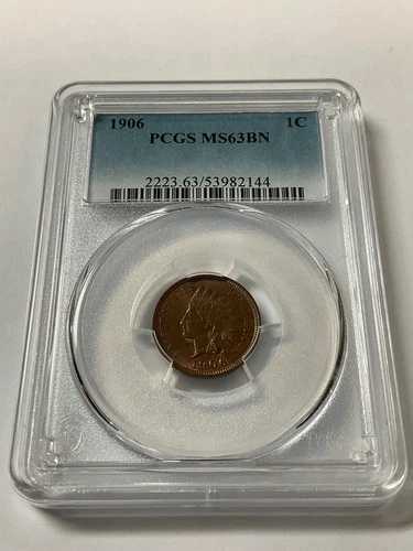 1906年インディアンヘッドペニー1セントPCGS MS63BN 53982144