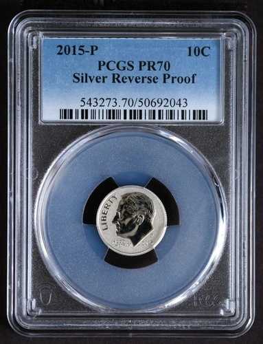 2015-P PCGS PR70 ダイム リバース プルーフ シルバー ルーズベルト FDR 10C PR 70