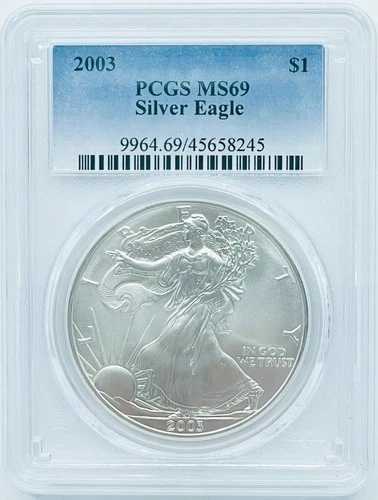 2003年 シルバーイーグル PCGS MS69