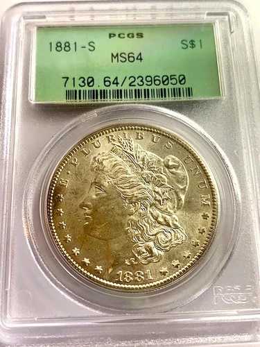 1881 S MS64 モルガン銀貨（OGHオールドグリーンホルダー入り）美品 47,520円