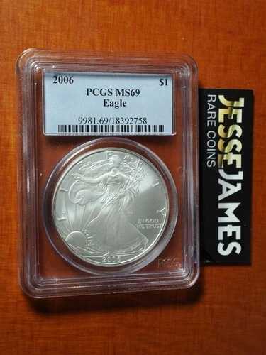 2006年 1ドル アメリカン シルバー イーグル PCGS MS69 クラシック ブルー ラベル