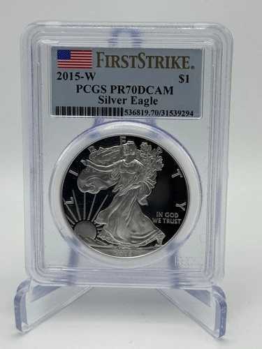 2015-W 1オンス シルバー イーグル プルーフ?? PCGS PR70 DCAM ファーストストライク フラッグラベル