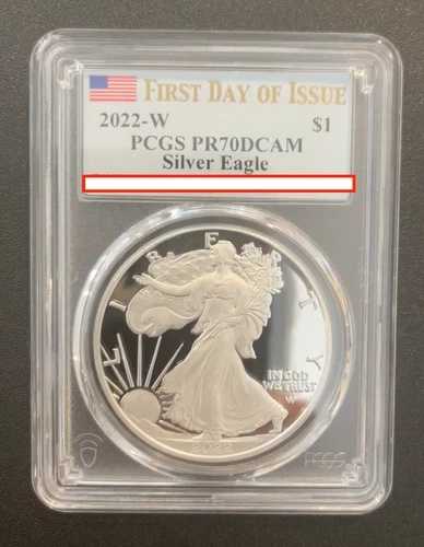 2022-W プルーフ $1 タイプ2 アメリカンシルバーイーグル PCGS PR70DCAM FDOI 初日発行