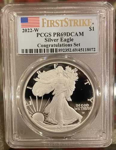 ?? 2022-W シルバーイーグル プルーフ PCGS ファーストストライク PR69 DCAM コングラチュレーションセット ??