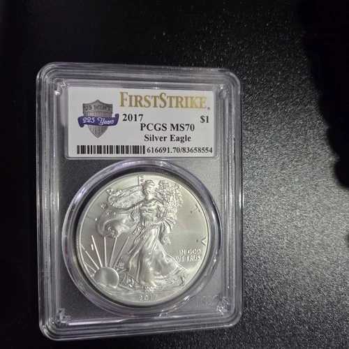ファーストストライク 2017 シルバーイーグル PCGS MS70 225周年 米国造幣局