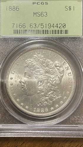 1886-P PCGS63 モルガン銀貨