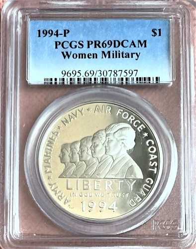 1994-P 女性軍人記念ドル硬貨 PCGS PR69 ディープカメオ