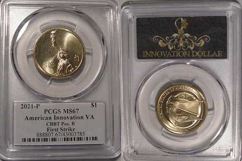 2021 Pイノベーションドル VA $1 ベイブリッジトンネル PCGS MS67 ファーストストライク ポジションB
