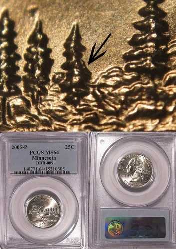 2005年 P ミネソタ州 25セント クォーター PCGS MS64 DDR-009