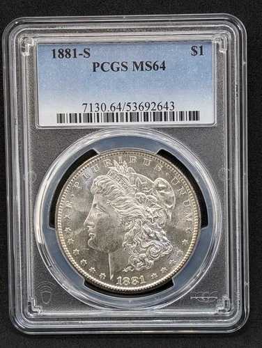 1881-S モルガン銀貨 PCGS MS64 MS 64 $1 サンフランシスコ