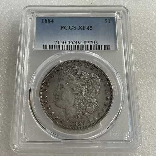1884年 1ドル モルガン銀貨 PCGS XF45 グニュミスタティスト GnuCoins