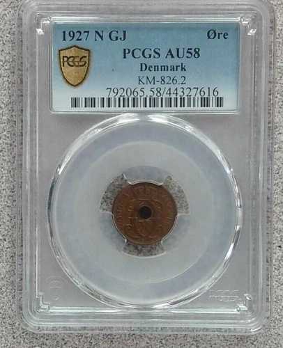 1927 N GJ デンマーク 鉱石 PCGS AU58 KM 826-2
