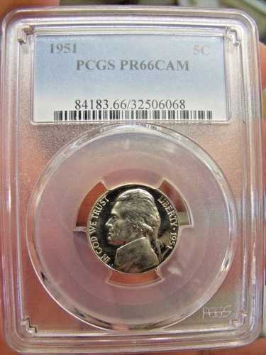 1951年 プルーフ カメオ ジェファーソン ニッケル PR-66CAM PCGS