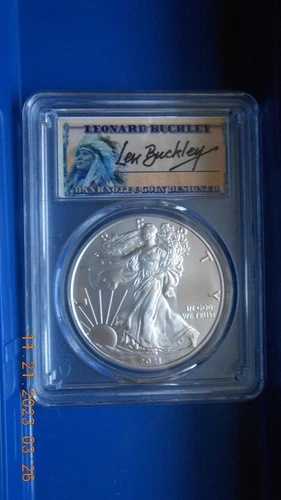 2021- 1ドル銀貨イーグルタイプ1 FS PCGS MS70 レオ・バックリー デザイナー 1000枚中1枚