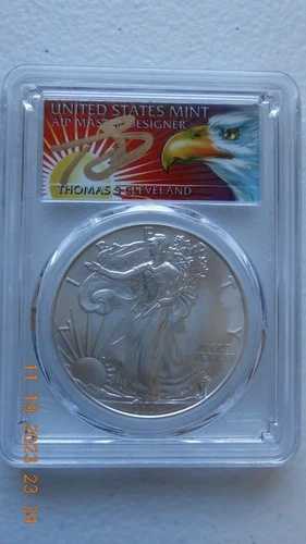 2021年 1ドル アメリカン シルバー イーグル 1オンス PCGS MS70 FS 1/1000 トーマス クリーブランド イーグル