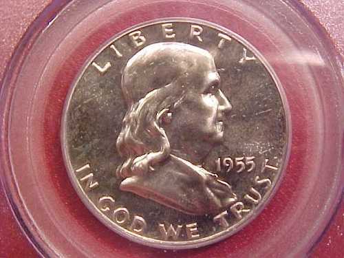 1955年 フランクリン ハーフダラー - PCGS PR67 - 写真をご覧ください！ - (G1413) 47,520円