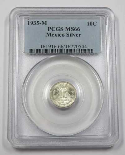 1935-M PCGS MS66 | メキシコ - 銀貨 10センタボ 10セント #34087A