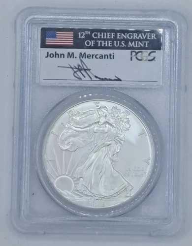 2013年 1ドル フラッグアメリカンシルバーイーグル PCGS MS-69 ジョン・マーカンティ署名 MS69