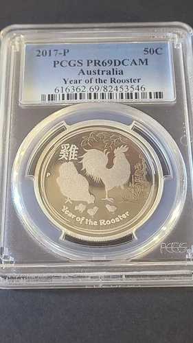 オーストラリア 2017-P 酉年 1/2オンス シルバー ハイレリーフ PCGS PR-69