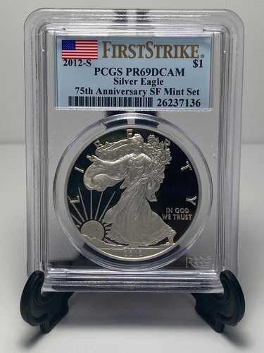 2012 S プルーフ シルバー イーグル PCGS PR69 DCAM ファーストストライク サンフランシスコ セット
