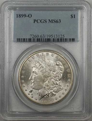 1899-O モルガン シルバー ダラー 1 ドル コイン PCGS MS-63 (BR-24 K)