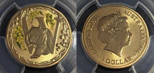 2016年 オーストラリア 1ドル $1 アルファベット ウォンバット W PCGS MS69 FDC GEM UNC #2415