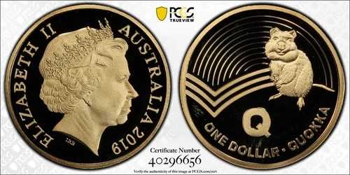 2019年 プルーフ 1ドル $1 Q- クオッカ グレートオージーコインハント PCGS PR68DCAM #3539