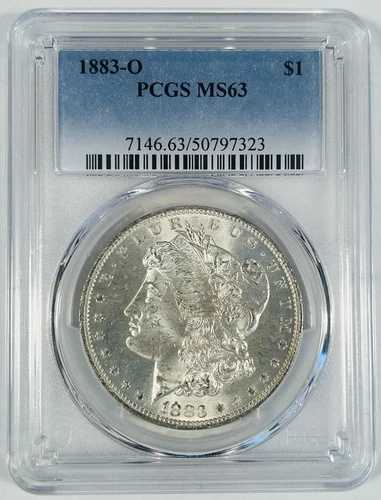 1883-O モルガン銀貨 1ドル硬貨 PCGS MS 63