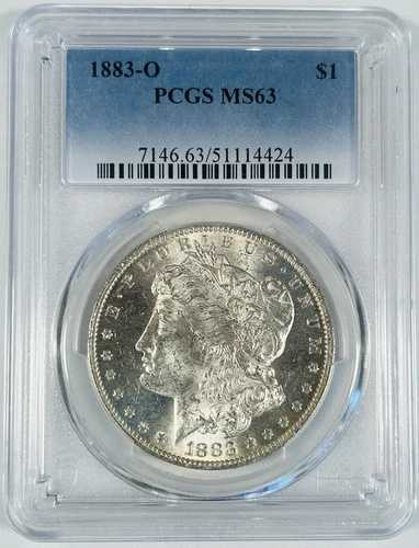 1883-O モルガン銀貨 1ドル硬貨 PCGS MS 63