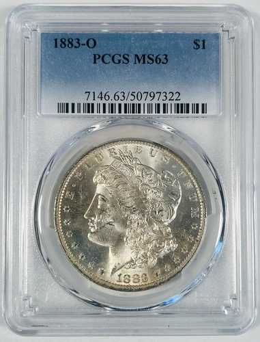 1883-O モルガン銀貨 1ドル硬貨 PCGS MS 63