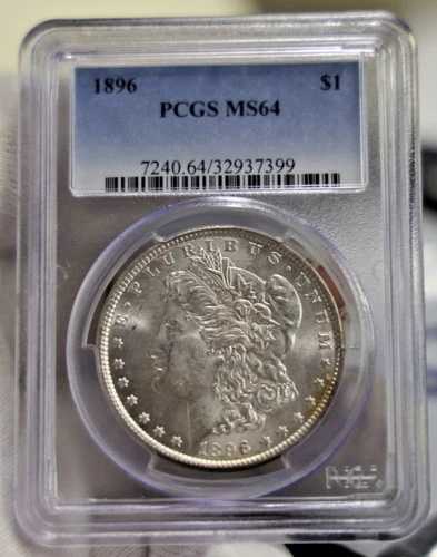 1896年 アメリカ モルガン銀貨 1ドル PCGS MS64
