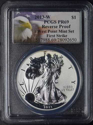 2013-W アメリカン シルバー イーグル PCGS PR69 リバース プルーフ ファースト ストライク ?COINGIANTS?