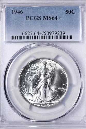 BU 1946 ウォーキング・リバティ ハーフダラー PCGS MS64+ ナイスプラスグレード AWLA