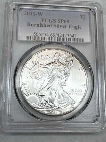 2011年 W アメリカン バーニッシュド シルバー イーグル PCGS MS69
