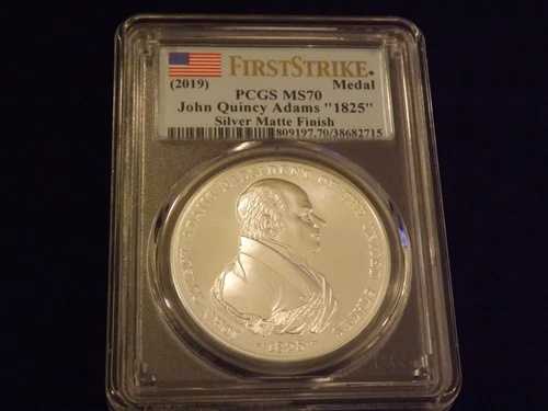2019年 ジョン・クインシー・アダムス メダル ファーストストライク PCGS MS 70